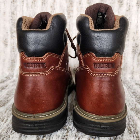 Wolverine "Raider" 6" Work Boot Carbon Toe Brown Leather W02419 | Men's Size 13 - Picture 6 of 15